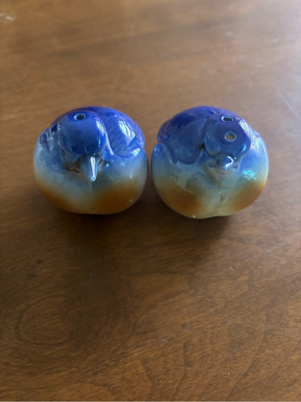 Vintage Henriksen Bone China Bluebird Salt And Pepper Shakers